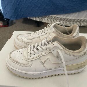 White and Cream Casual Sneakers